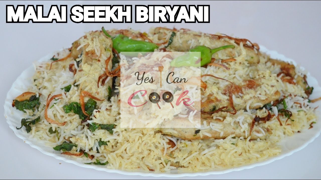 Malai Seekh Kabab Biryani