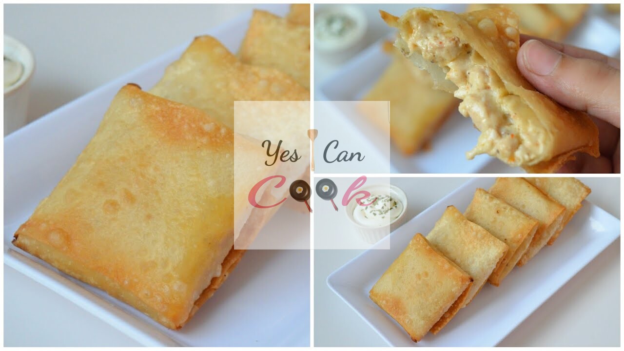 Creamy Chicken Cheese Parcels