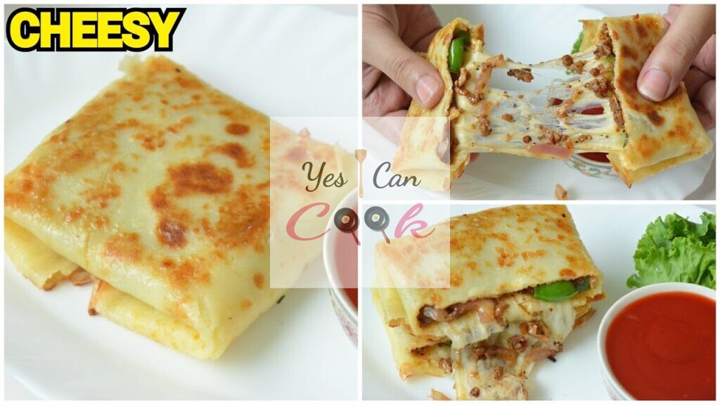 Mutton Cheesy Crepes Recipe