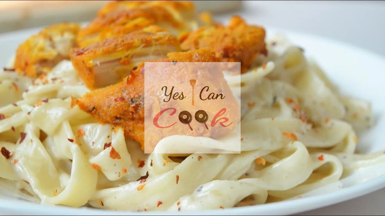 Fettuccine Alfredo with Spicy Chicken