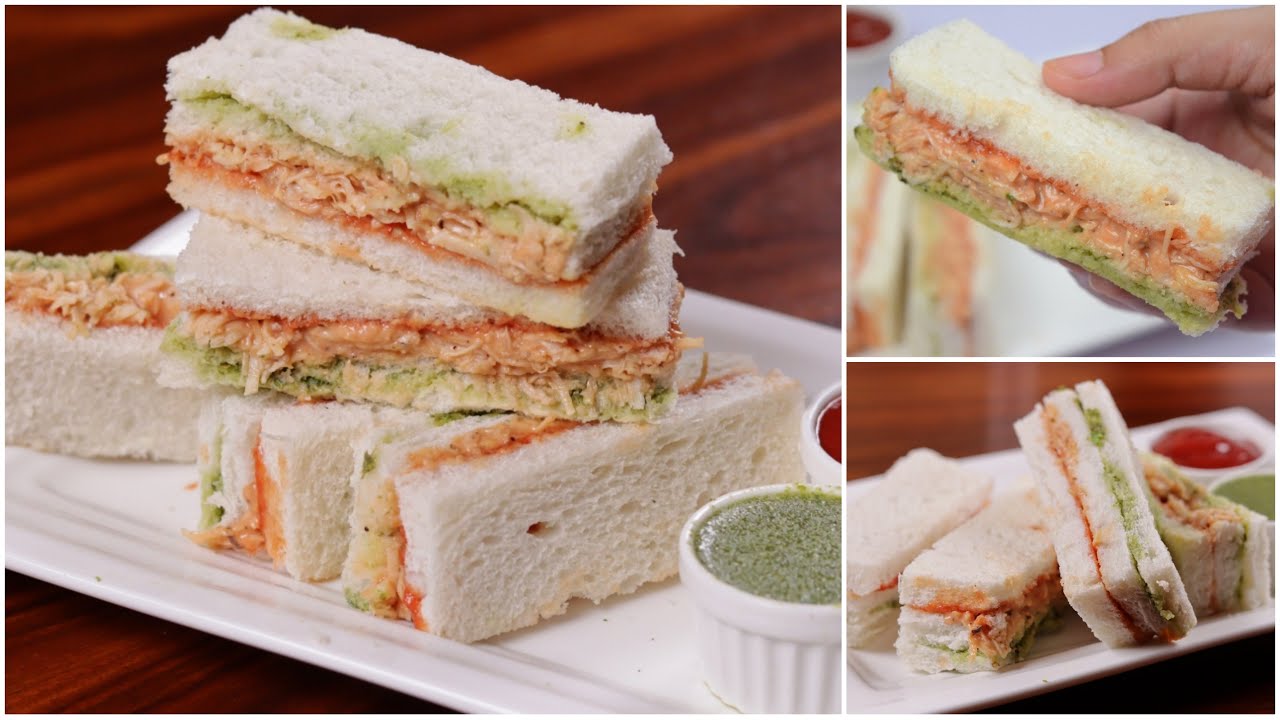 Chicken Chutney Sandwiches 5 Mins Recipe