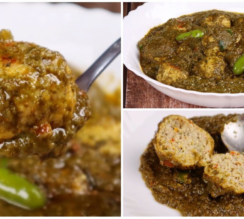 Meatballs and Spinach