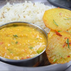 Daal Chawal Aloo Fry
